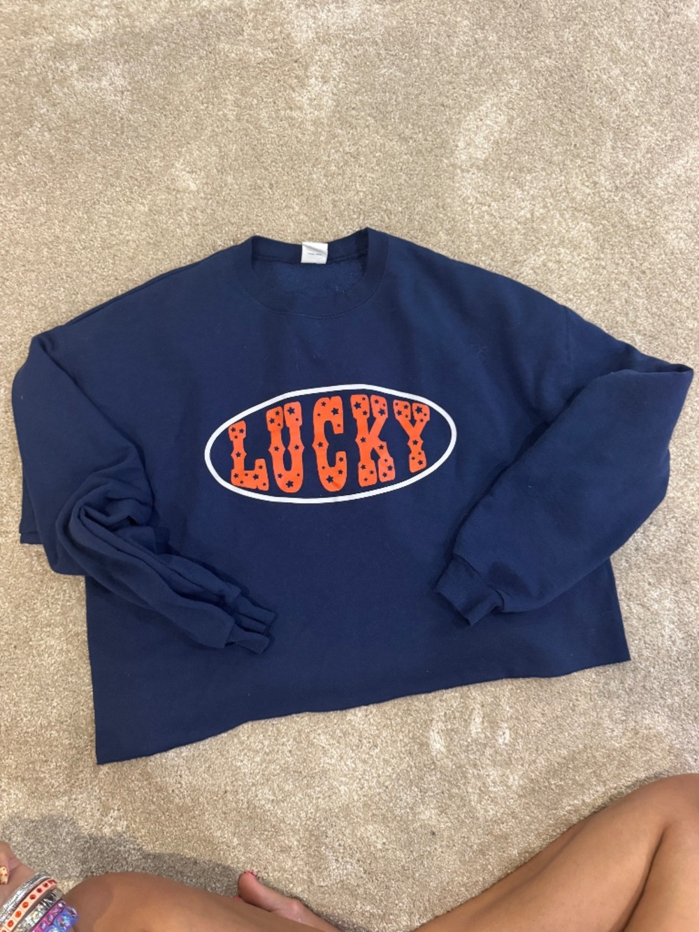 LUCKY SWEATSHIRT, CROPPED